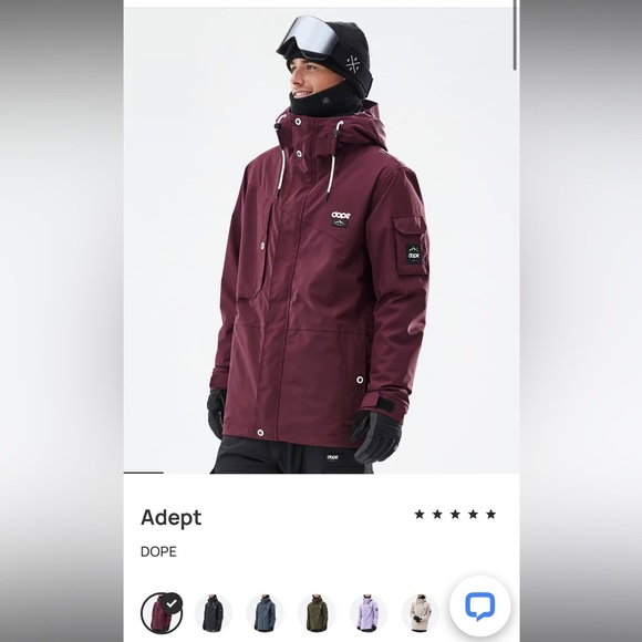 Dope Jacket - Adept - Burgundy - Men’s 2XL - Picture 5 of 16